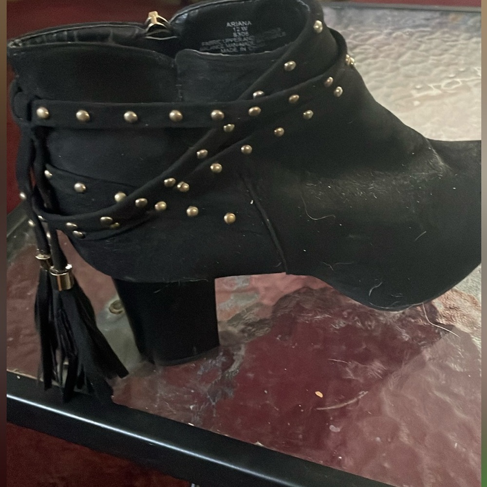 Black studded boots